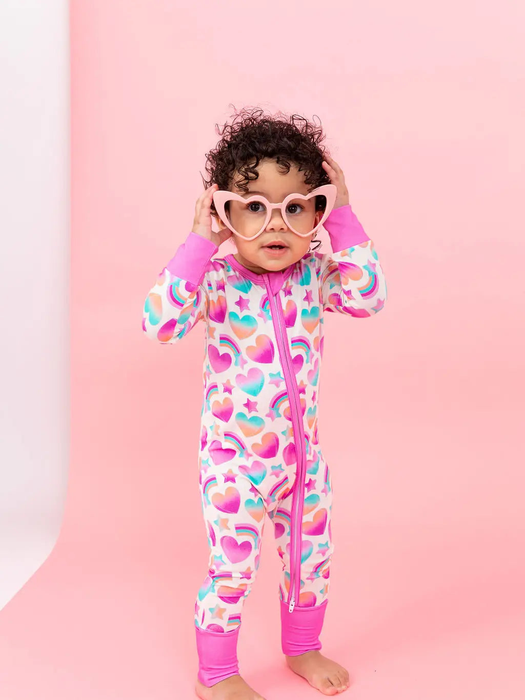Bird & Bean Bamboo Footless Romper - True Love (Valentine's Day)