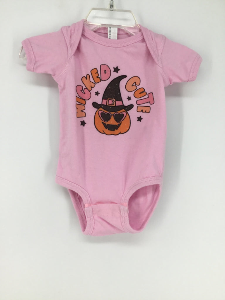 Rabbit Skins Child Size 6 Months Pink Halloween Onesie