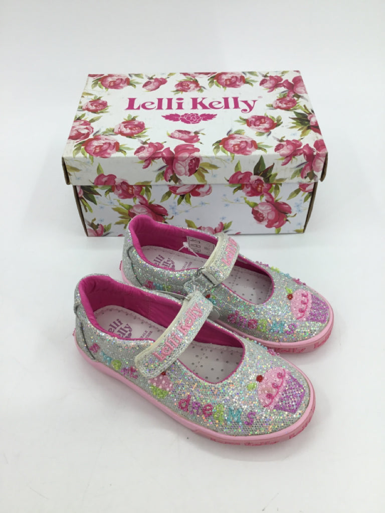 Lelli Kelly Child Size 9.5 Toddler Silver Sneakers