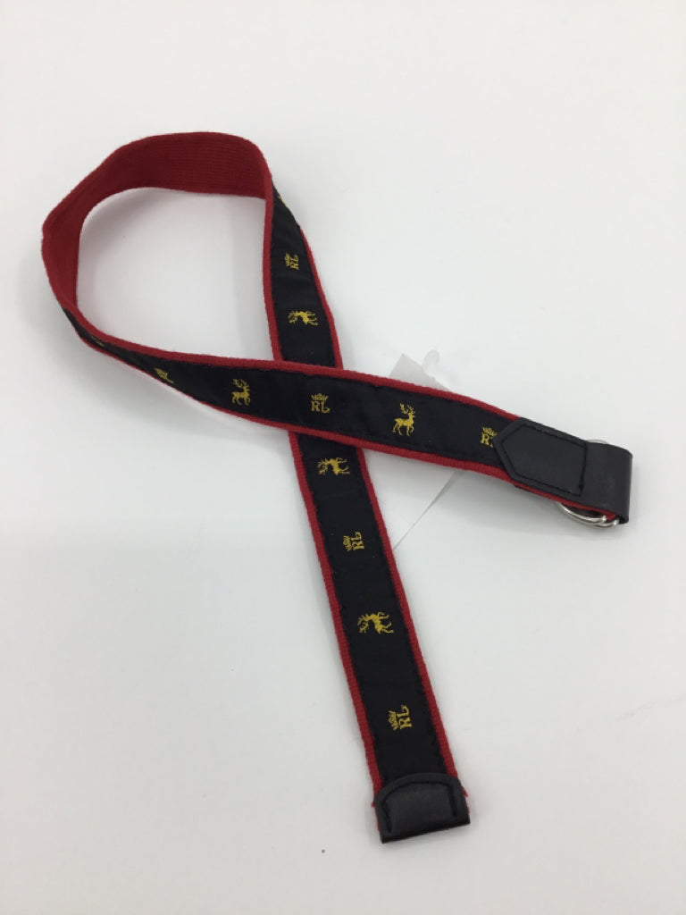 Ralph Lauren Child Size 18 Months Black Print Belt/Suspenders