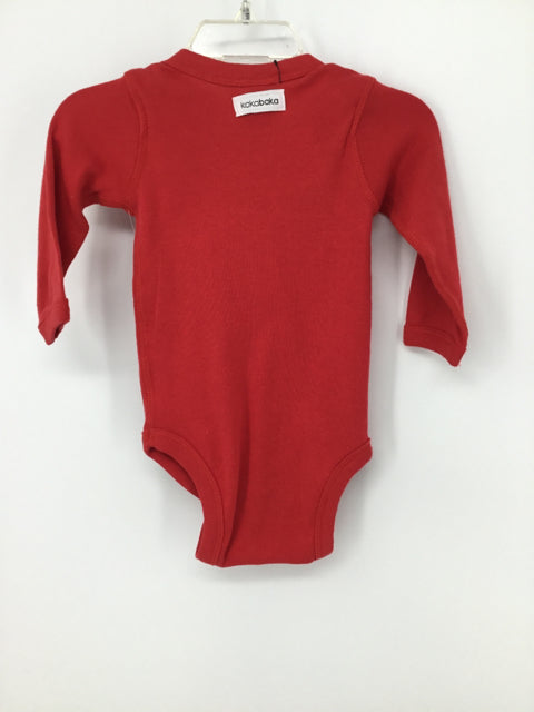 Kakabaka Child Size 12 Months White Valentine's Day Cardinal's Heart Onesie