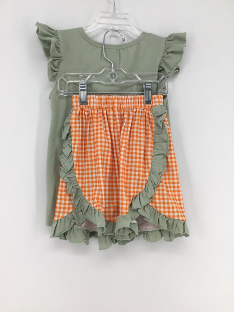 Little J's Smocks Child Size 6 Green Halloween Outfit