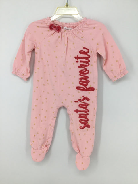 Mudpie Child Size 3-6 Months Pink Christmas Outfit