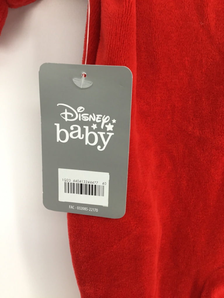 Disney Child Size 0-3 Months Red Christmas Outfit