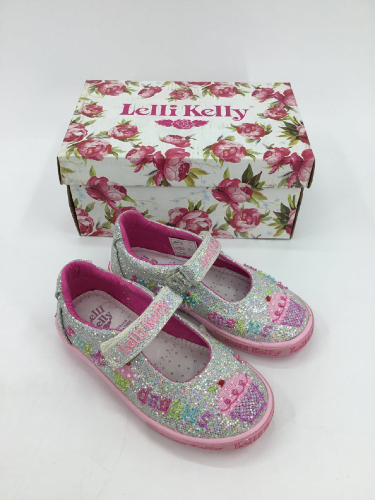 Lelli Kelly Child Size 9.5 Silver Sneakers