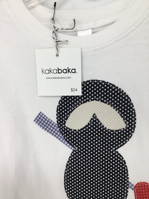 Kakabaka Child Size 4 White Valentine's Day Love Ninja T-Shirt