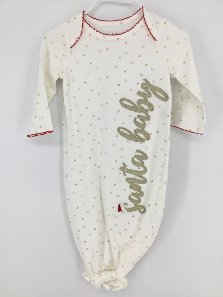 Mudpie Child Size 3-6 Months White Christmas Sleeper